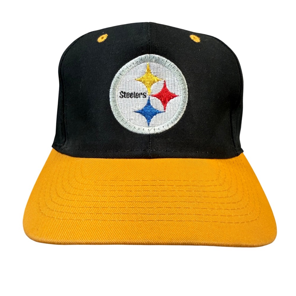 Logo 7 Hat Pittsburgh Steelers Men Black Gold Fiber Optic Vintage Snapback